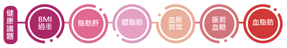 台灣 Panasonic 集團員工健康照護,健康議題-BMI、脂肪肝、體脂肪、血壓、血糖、血脂肪