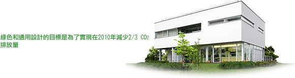 Eco & UD House aiming for reducing CO2 emissions by two-thirds assuming a lifestyle in 2010